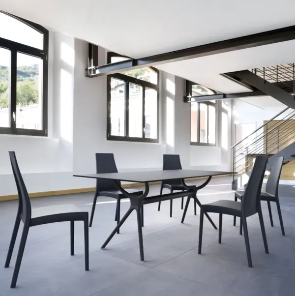 Compamia Miranda Dining Set with 6 Chairs Black