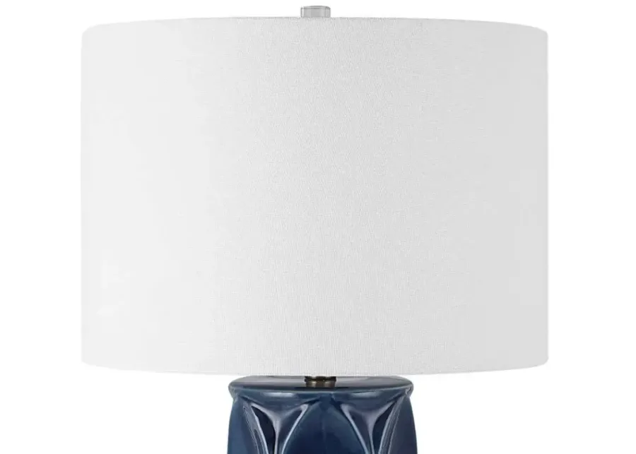 SINCLAIR BLUE/WHITE TABLE LAMP