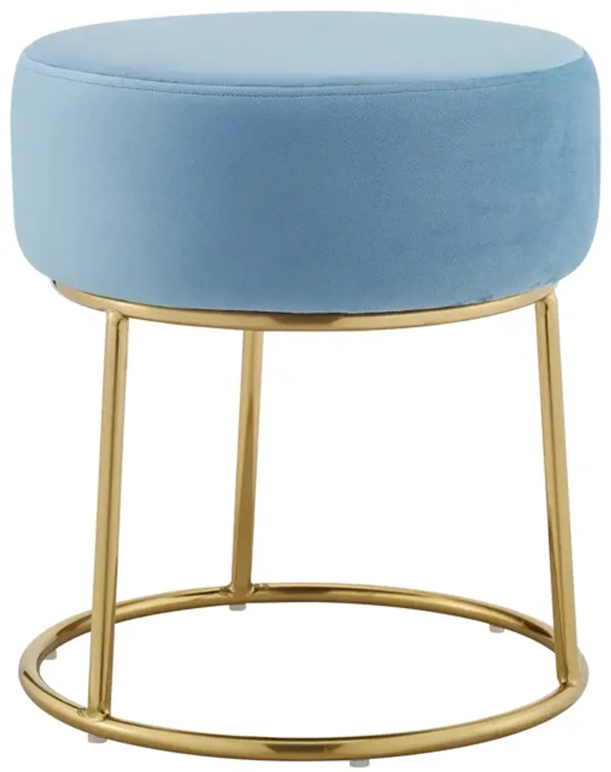 Linon Bandi Accent Vanity Stool Navy Blue