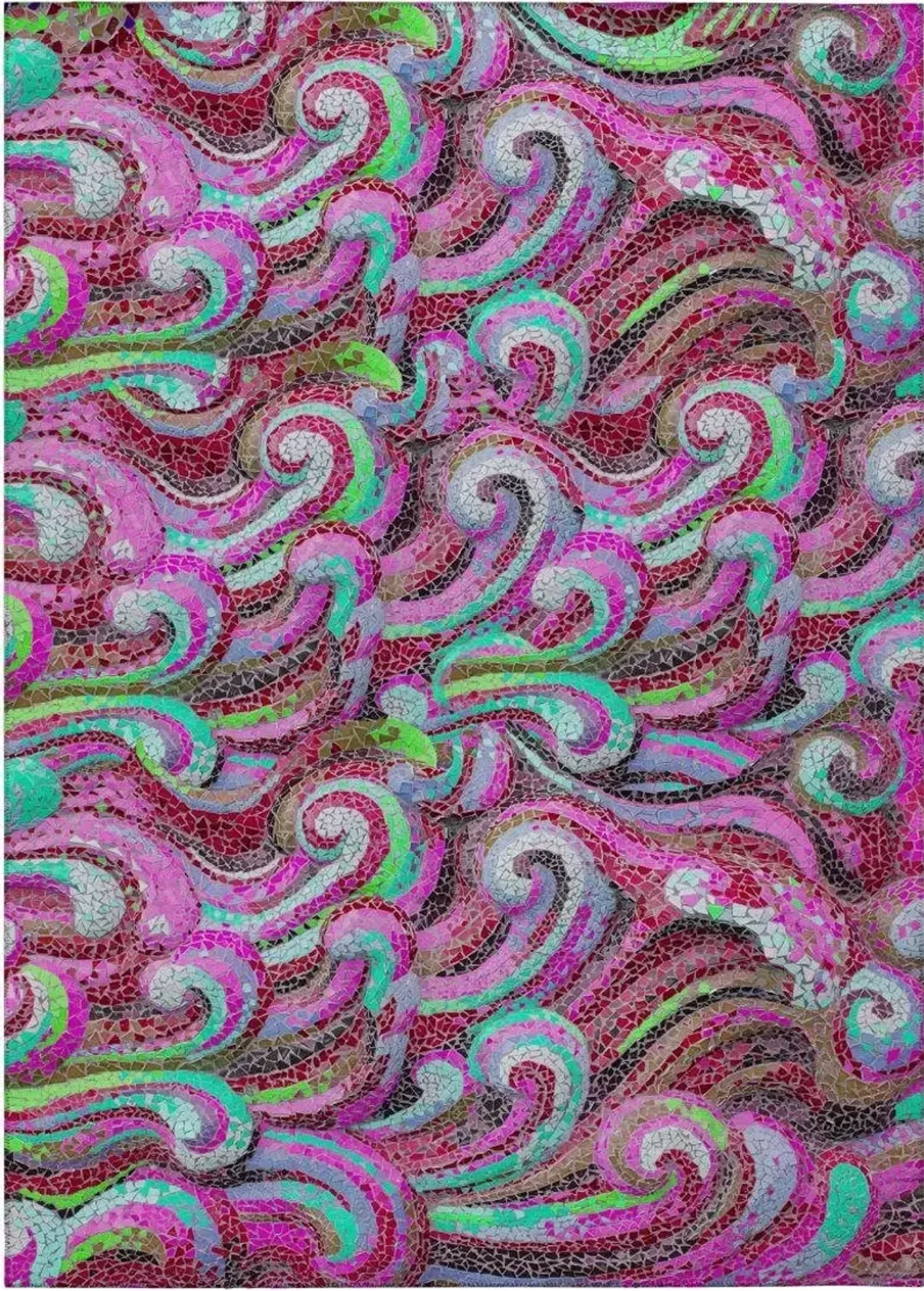 Dalyn Psychedelic Swirls Vibrant Mosaic Whirlpool 5'X8' Area Rug