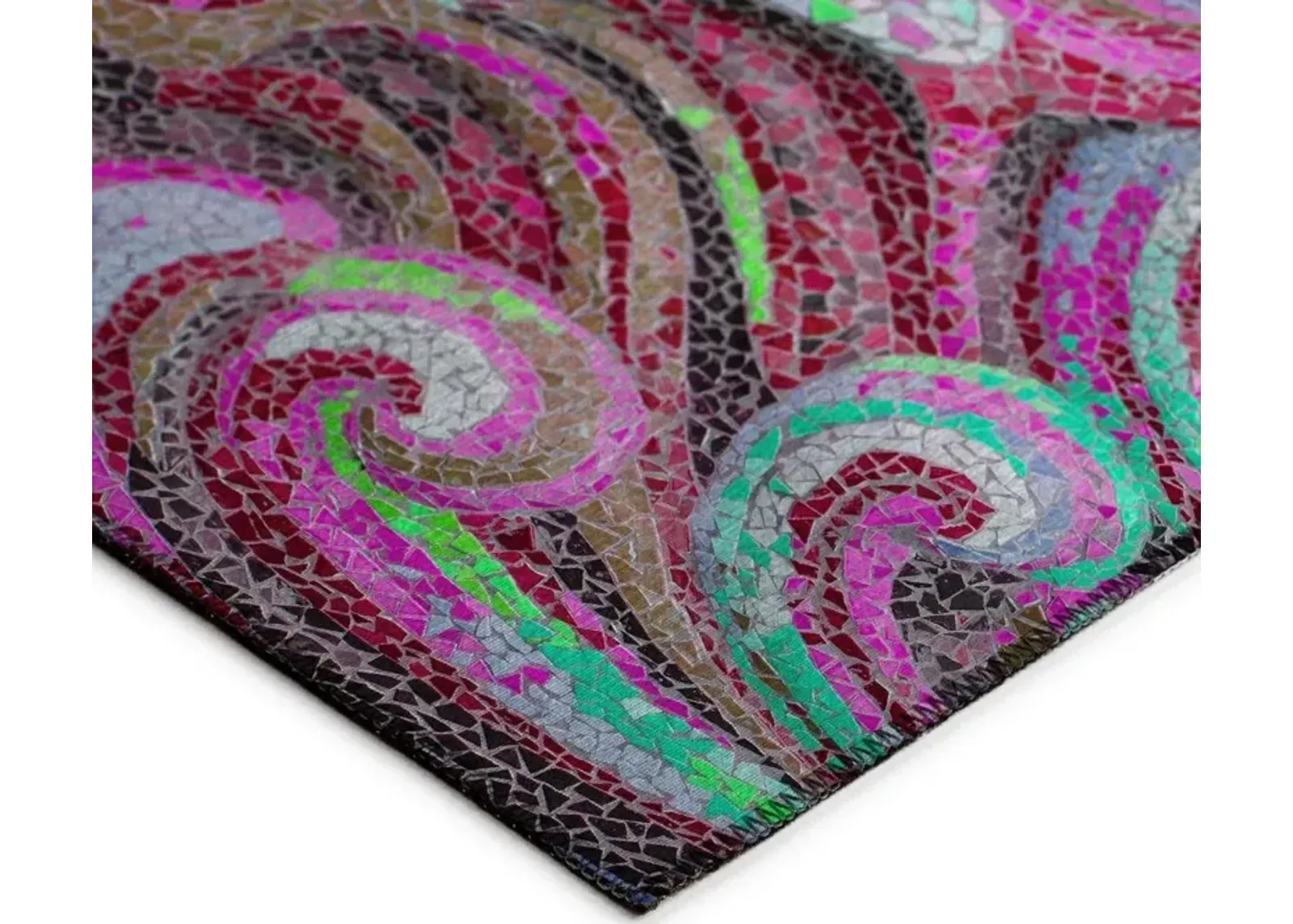 Dalyn Psychedelic Swirls Vibrant Mosaic Whirlpool 5'X8' Area Rug