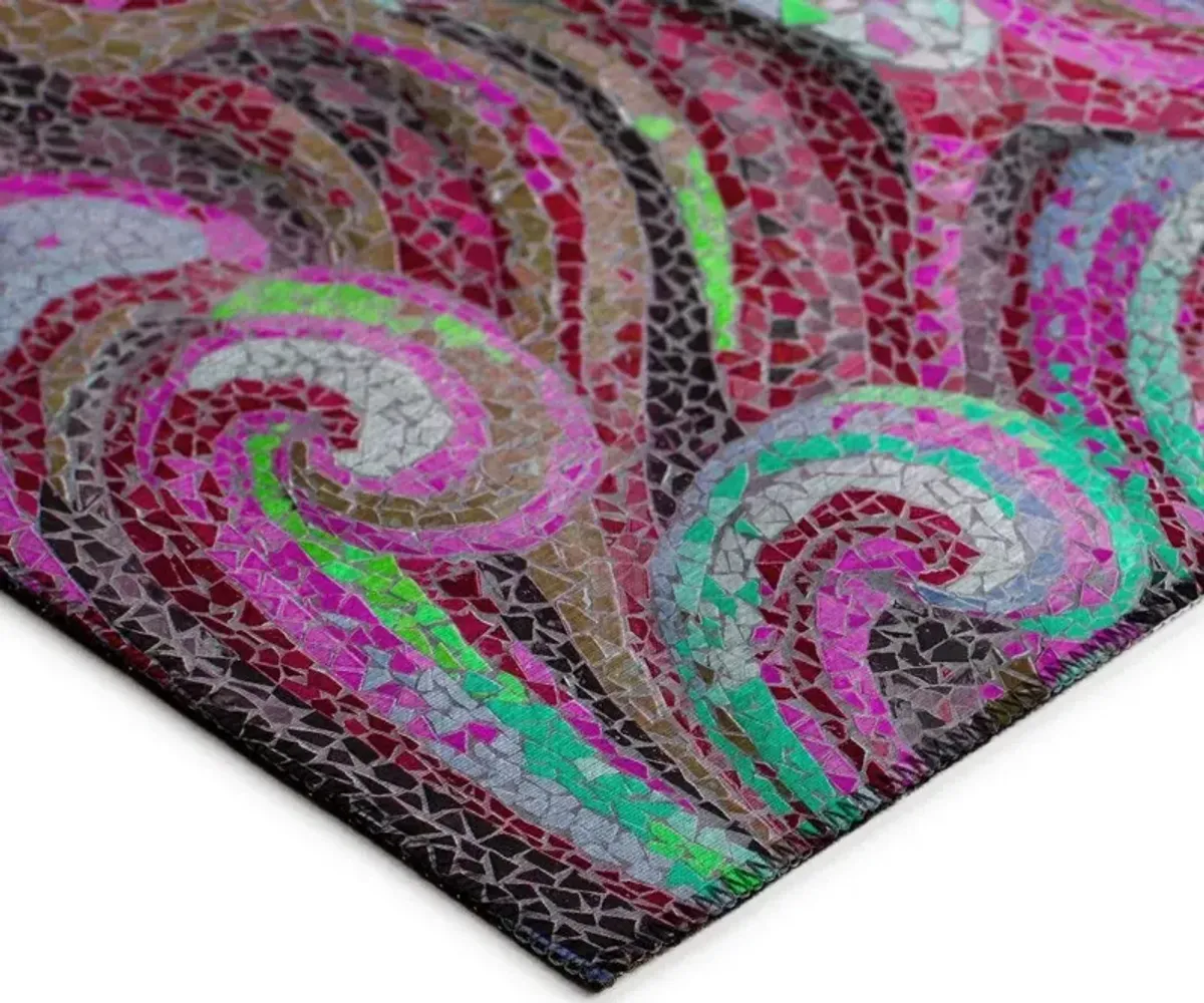 Dalyn Psychedelic Swirls Vibrant Mosaic Whirlpool 5'X8' Area Rug