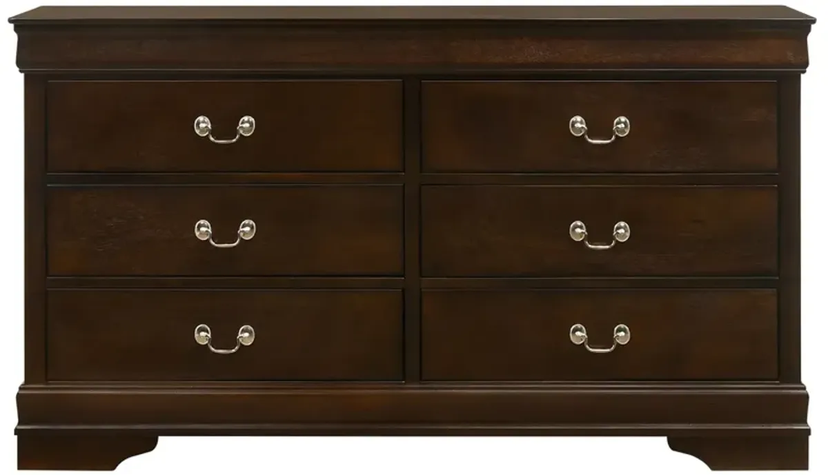 Coaster Louis Philippe 6-Drawer Dresser Cappuccino