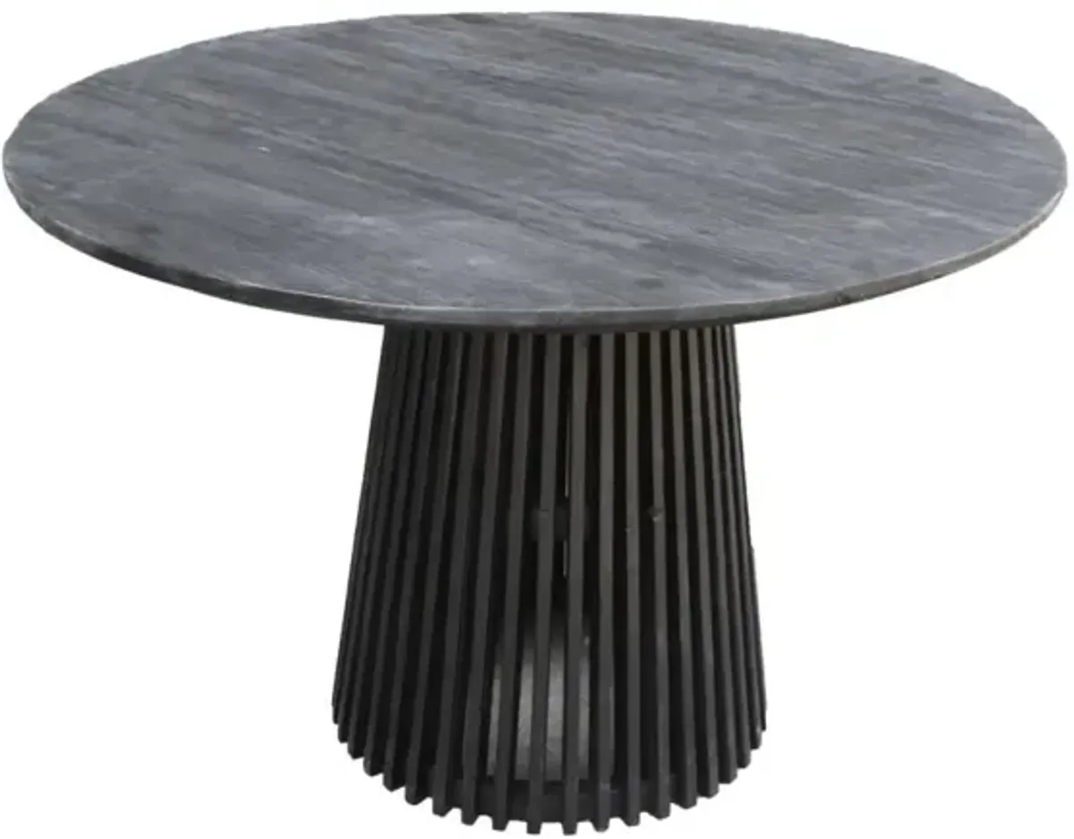 MATTE BLACK AUSTIN 47 INCH ROUND DINING TABLE