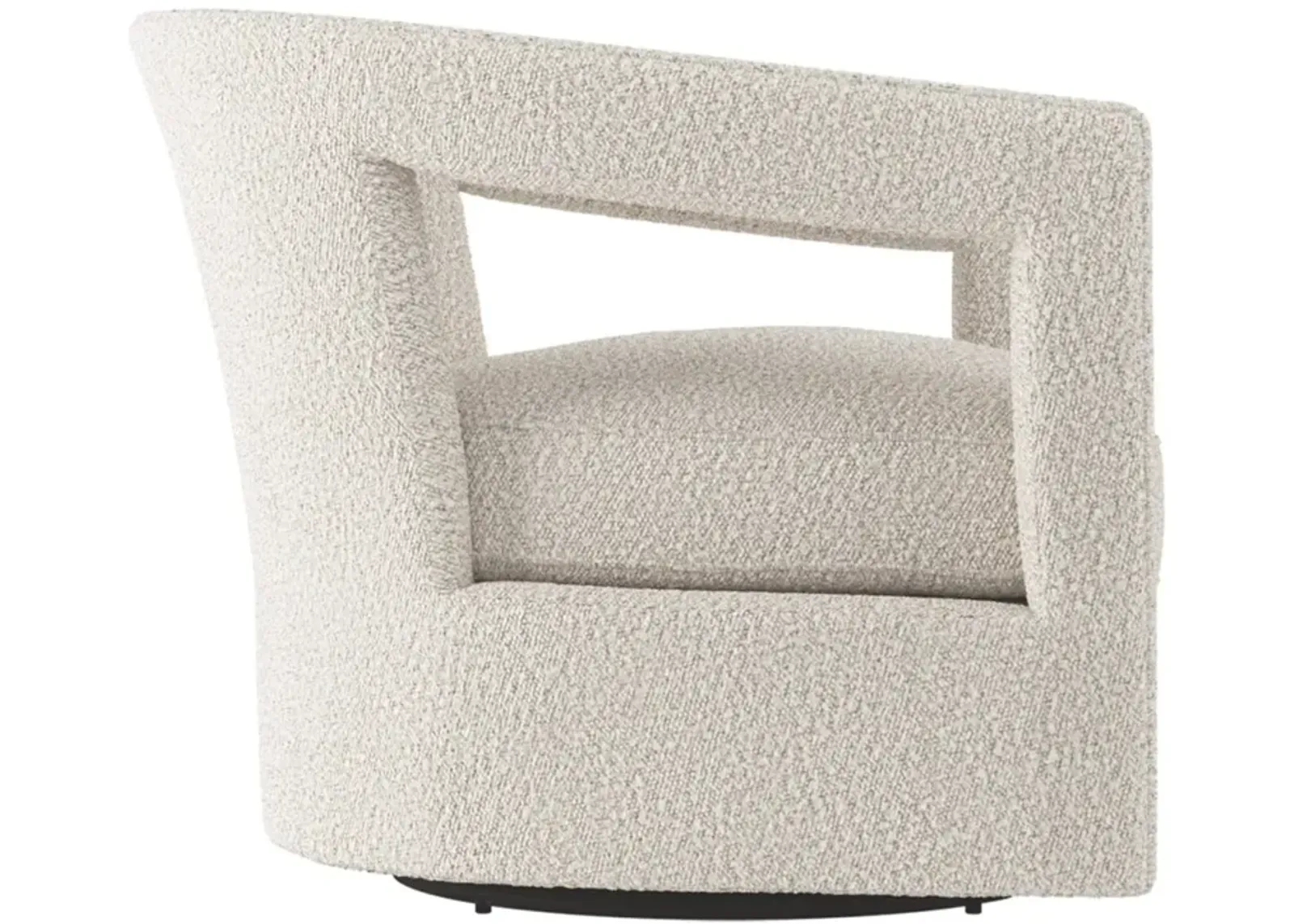 Bernhardt Alana Fabric Swivel Barrel Chair Without Nails