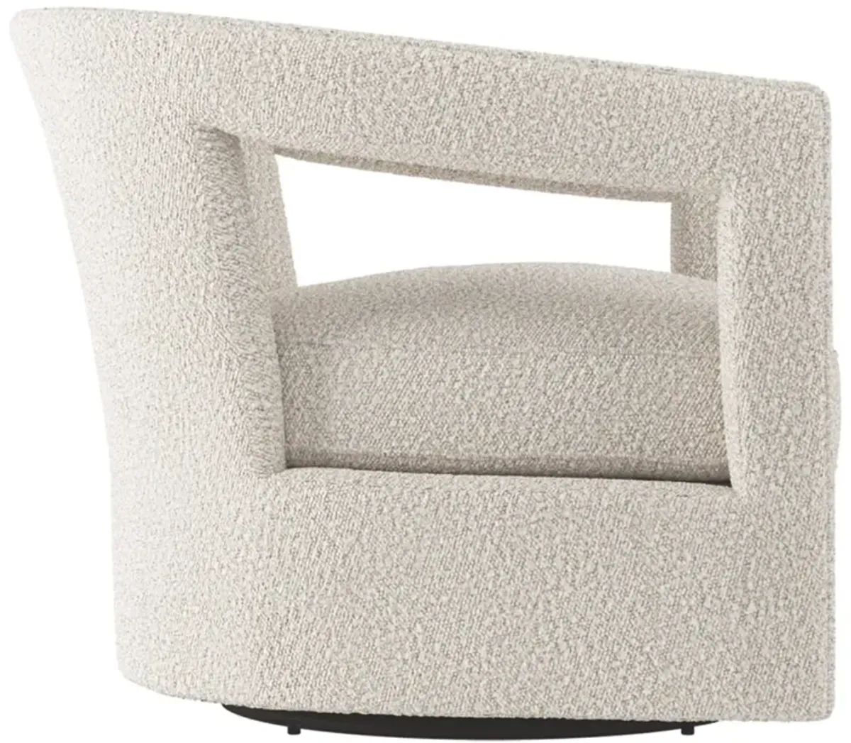 Bernhardt Alana Fabric Swivel Barrel Chair Without Nails