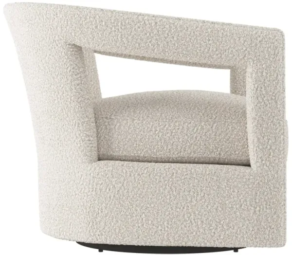 Bernhardt Alana Fabric Swivel Barrel Chair Without Nails