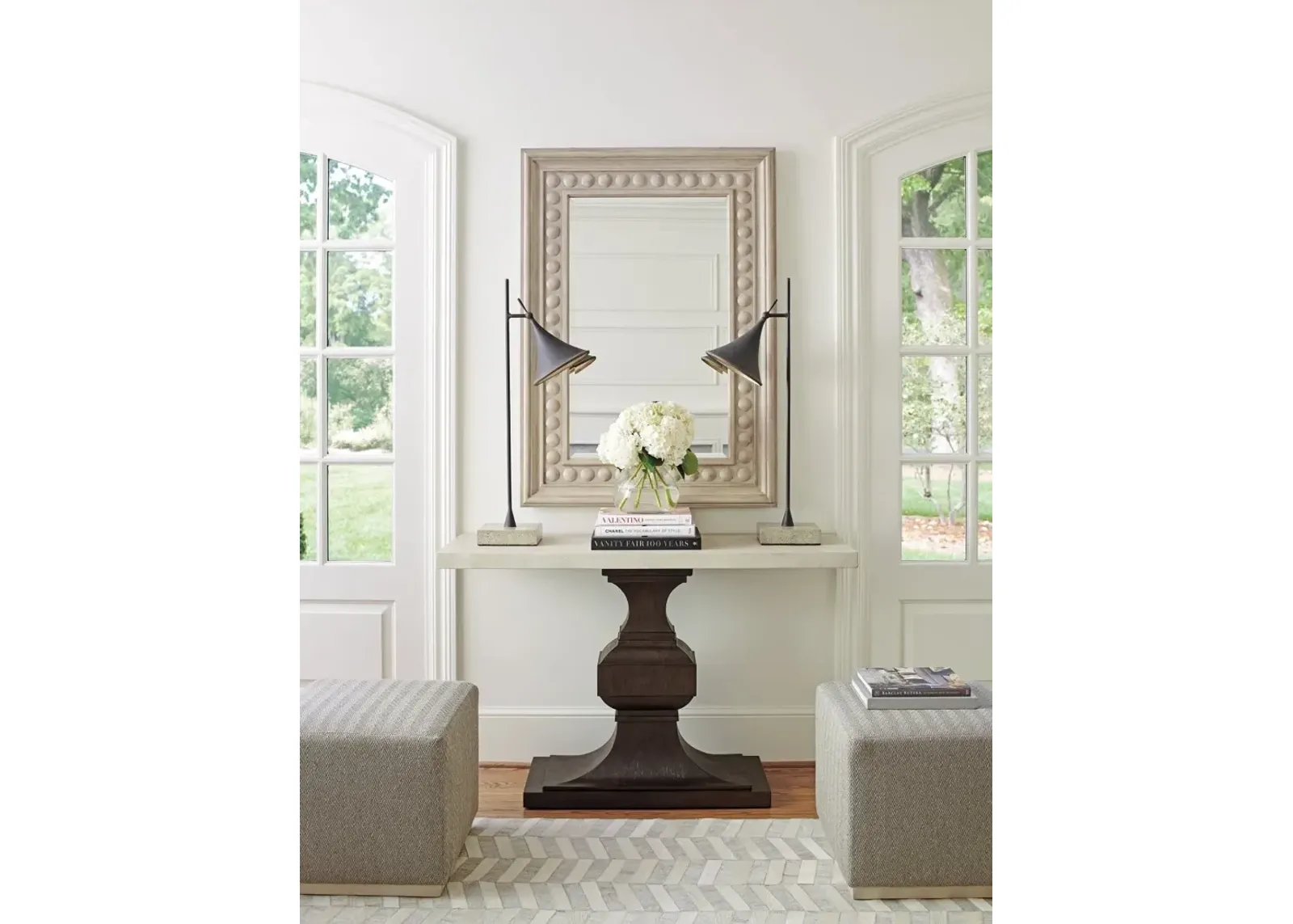 Barclay Butera by Lexington Malibu Tivoli 54 Inch Contemporary Wood Espresso Console Accent Table