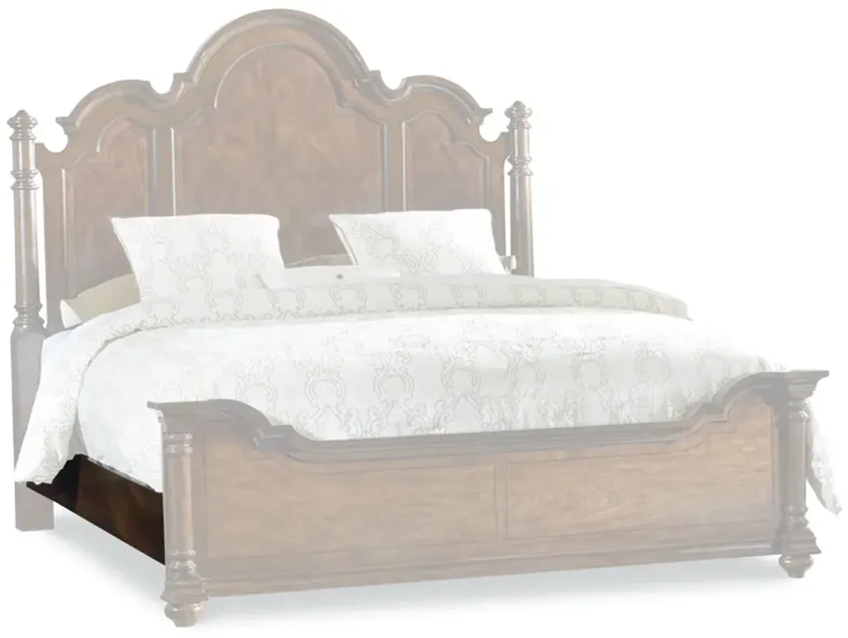 Hooker Furniture Leesburg California King Upholstered Bed with Wood Rails