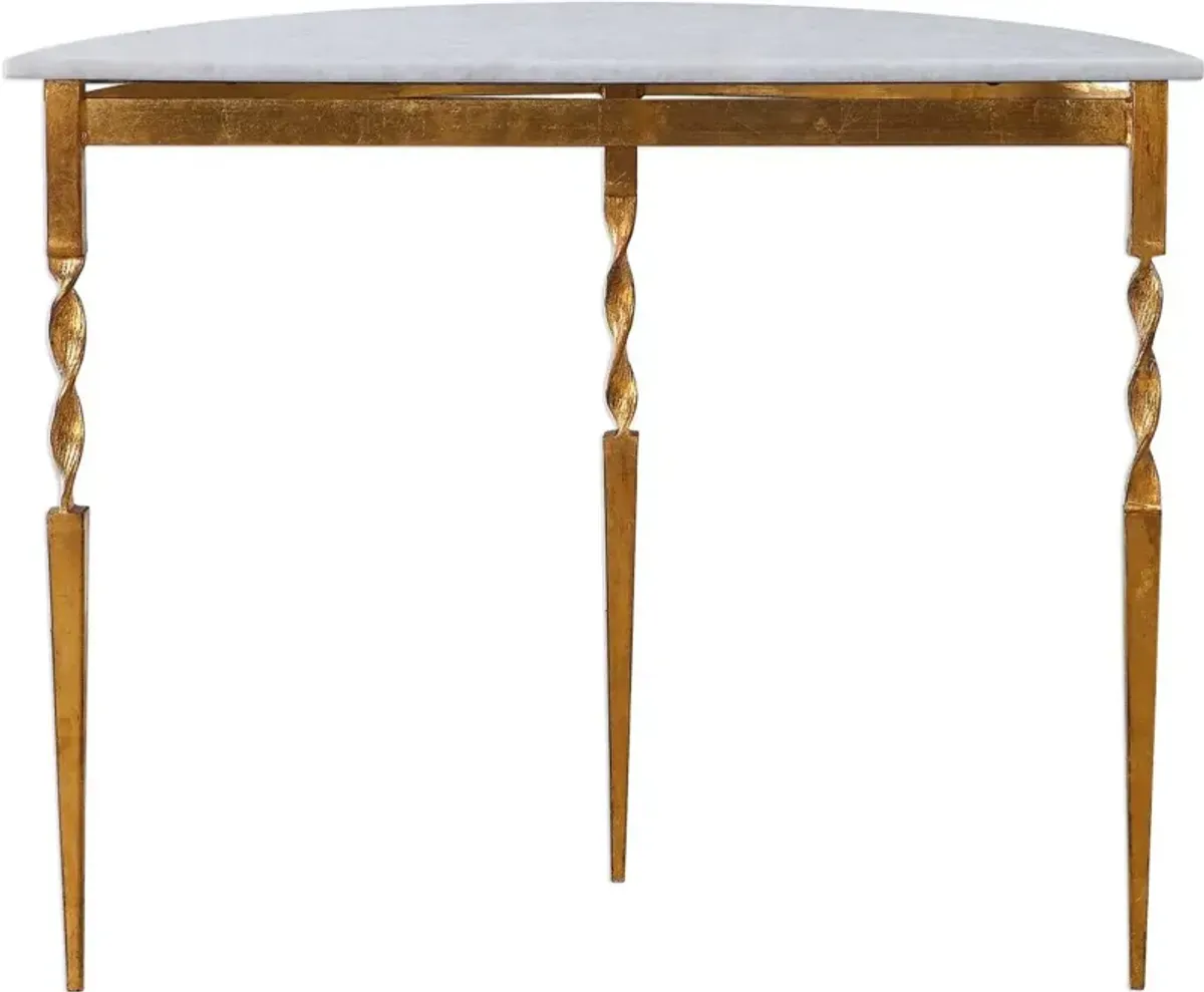 Uttermost Imelda Antiqued Gold Console Table
