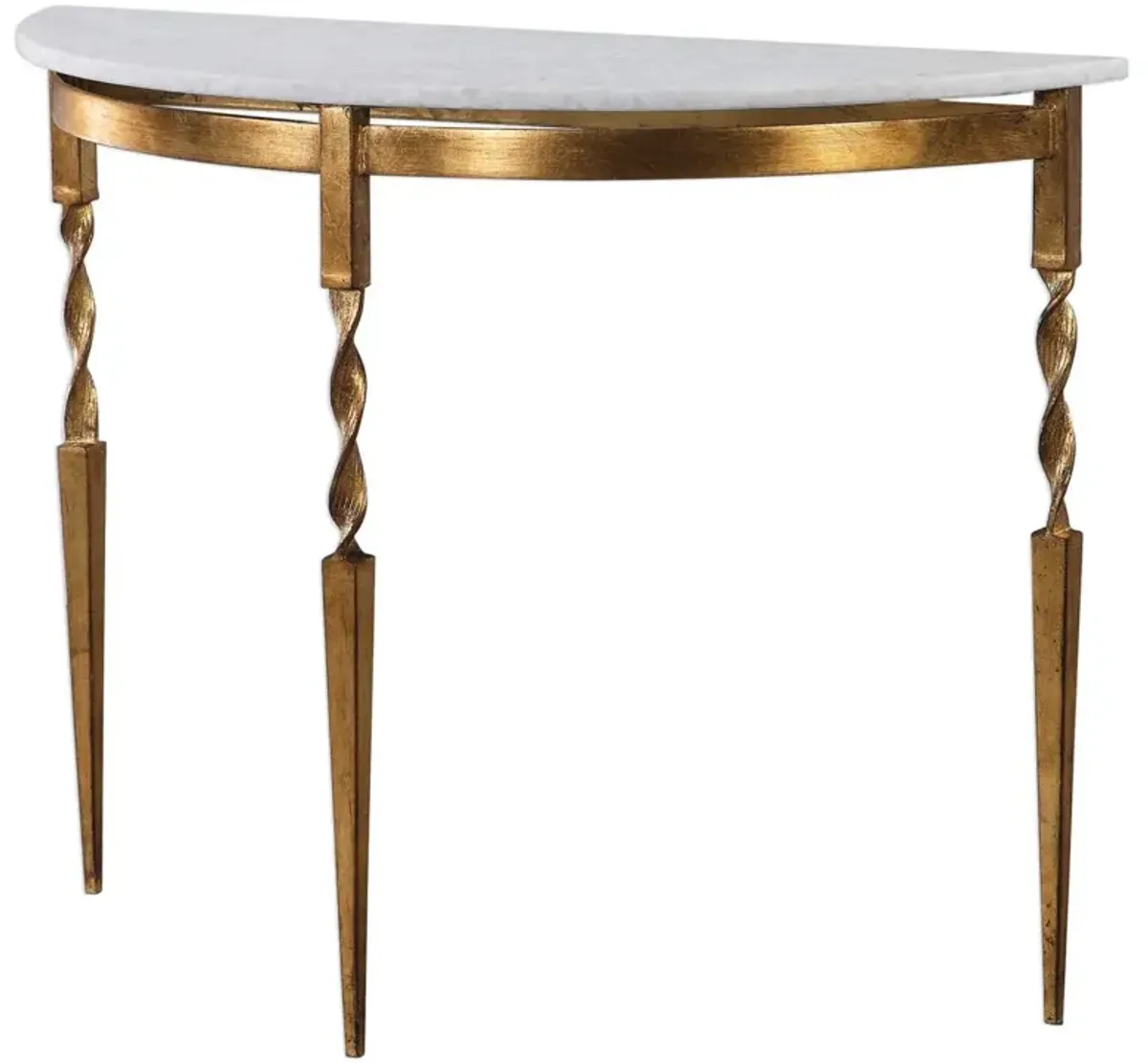 Uttermost Imelda Antiqued Gold Console Table