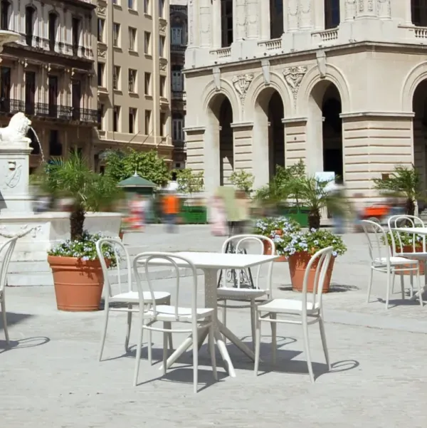 Compamia Victor Patio Dining Set with 4 Chairs White