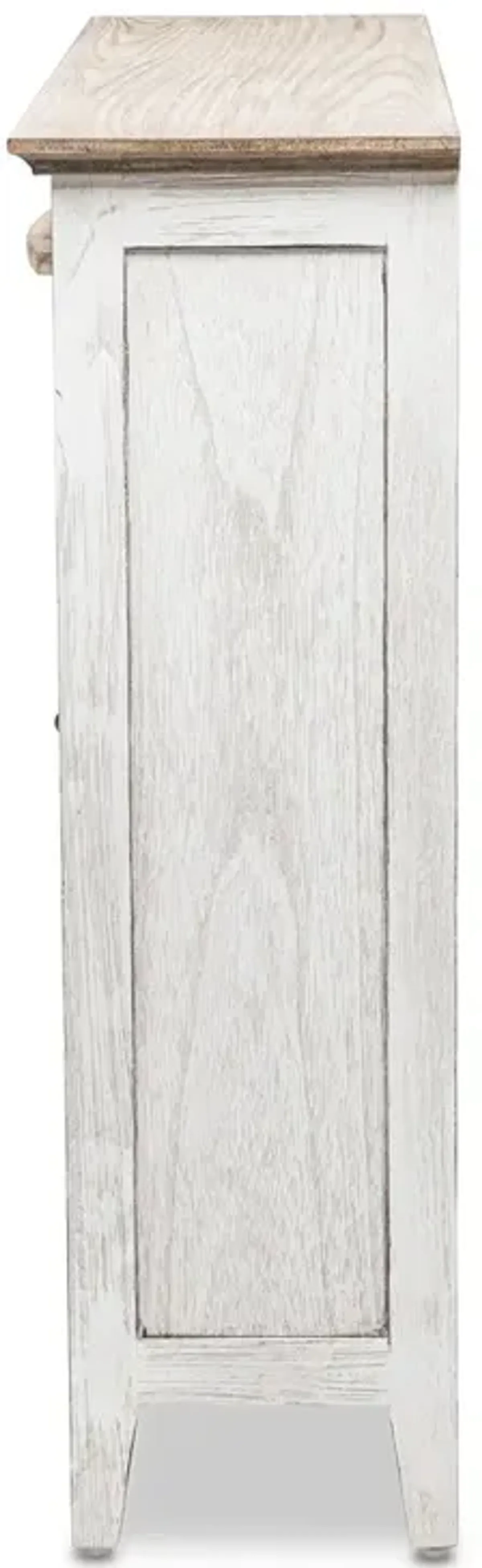 Seawinds Captiva Island Entry Cabinet with Baskets Beach Sand Finish