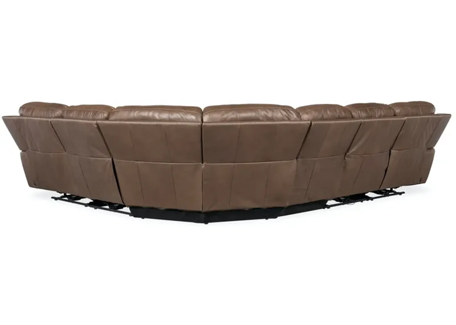 Hooker Furniture Torres Sorrento Mocha Reclining 6-Piece Sorrento Mocha Leather Sectional