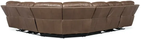 Hooker Furniture Torres Sorrento Mocha Reclining 6-Piece Sorrento Mocha Leather Sectional