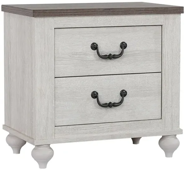Coaster Stillwood 2-Drawer Nightstand Vintage Linen
