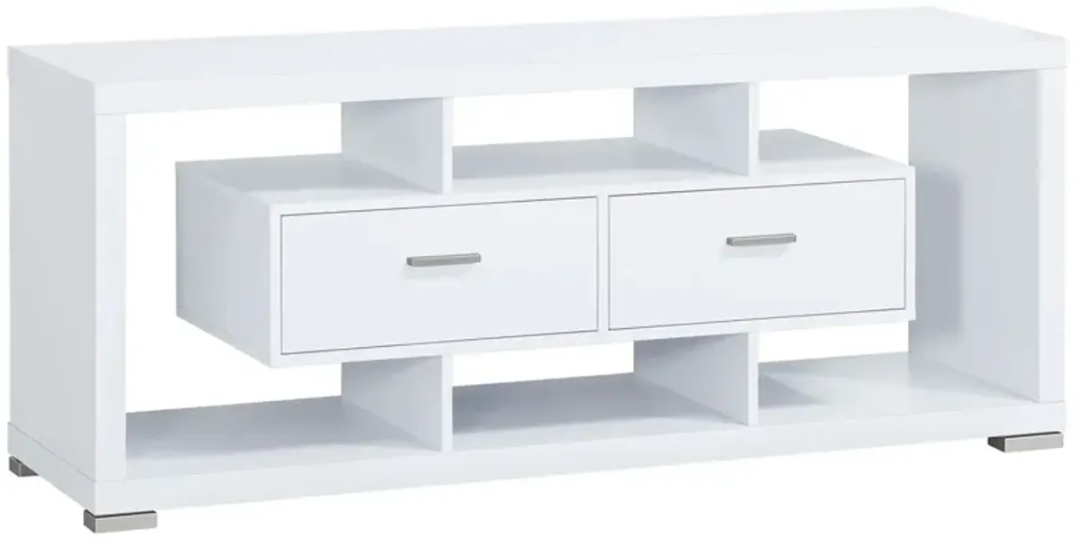 Coaster Darien 2-Drawer Engineered Wood 59 Inch TV Stand White