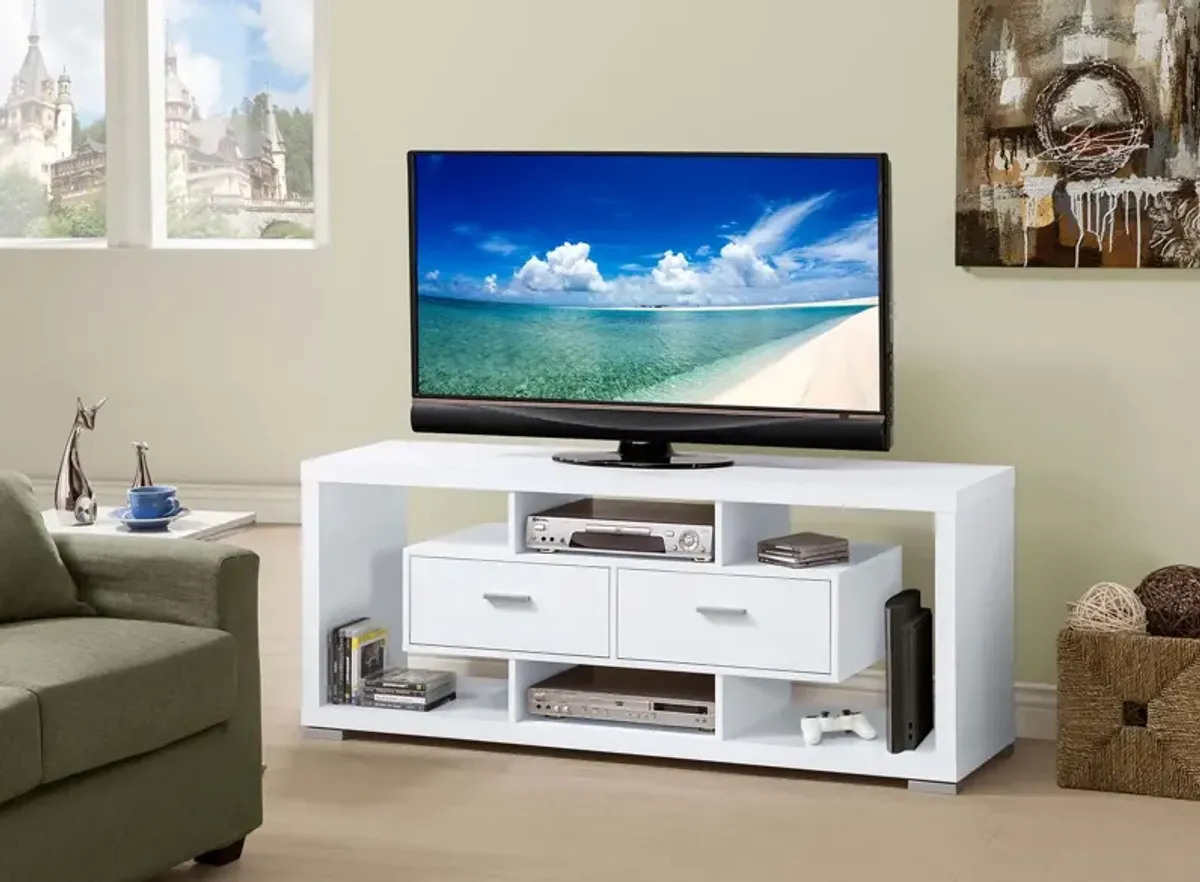 Coaster Darien 2-Drawer Engineered Wood 59 Inch TV Stand White