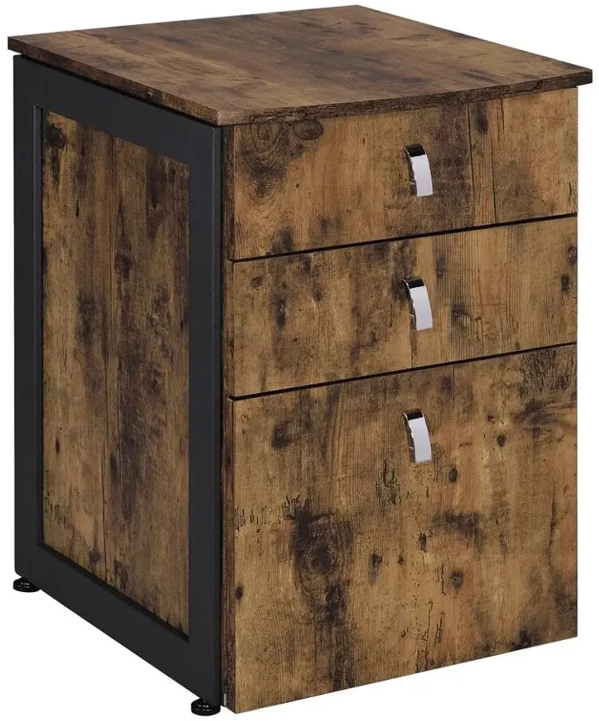 Coaster Estrella 3-Drawer Home Office File Cabinet Rustic Nutmeg