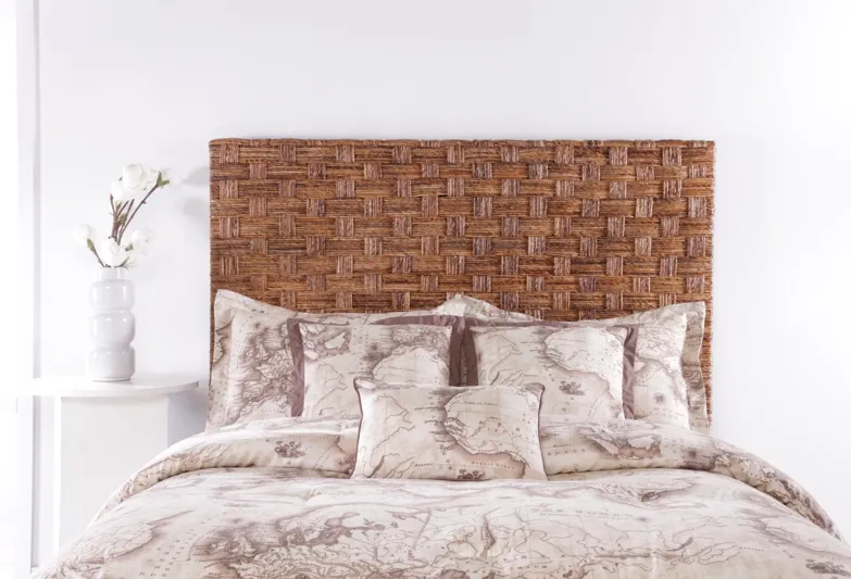 BANANA COFFEE TWIN WOVEN HEADBOARD