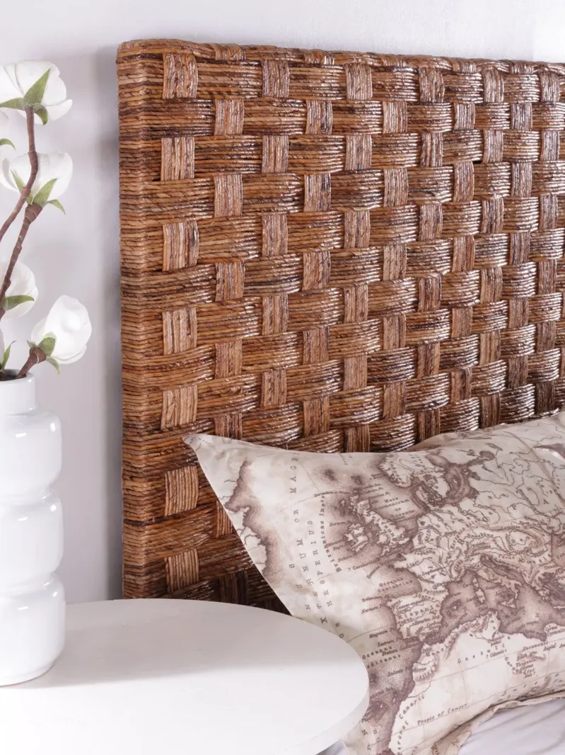 BANANA COFFEE TWIN WOVEN HEADBOARD