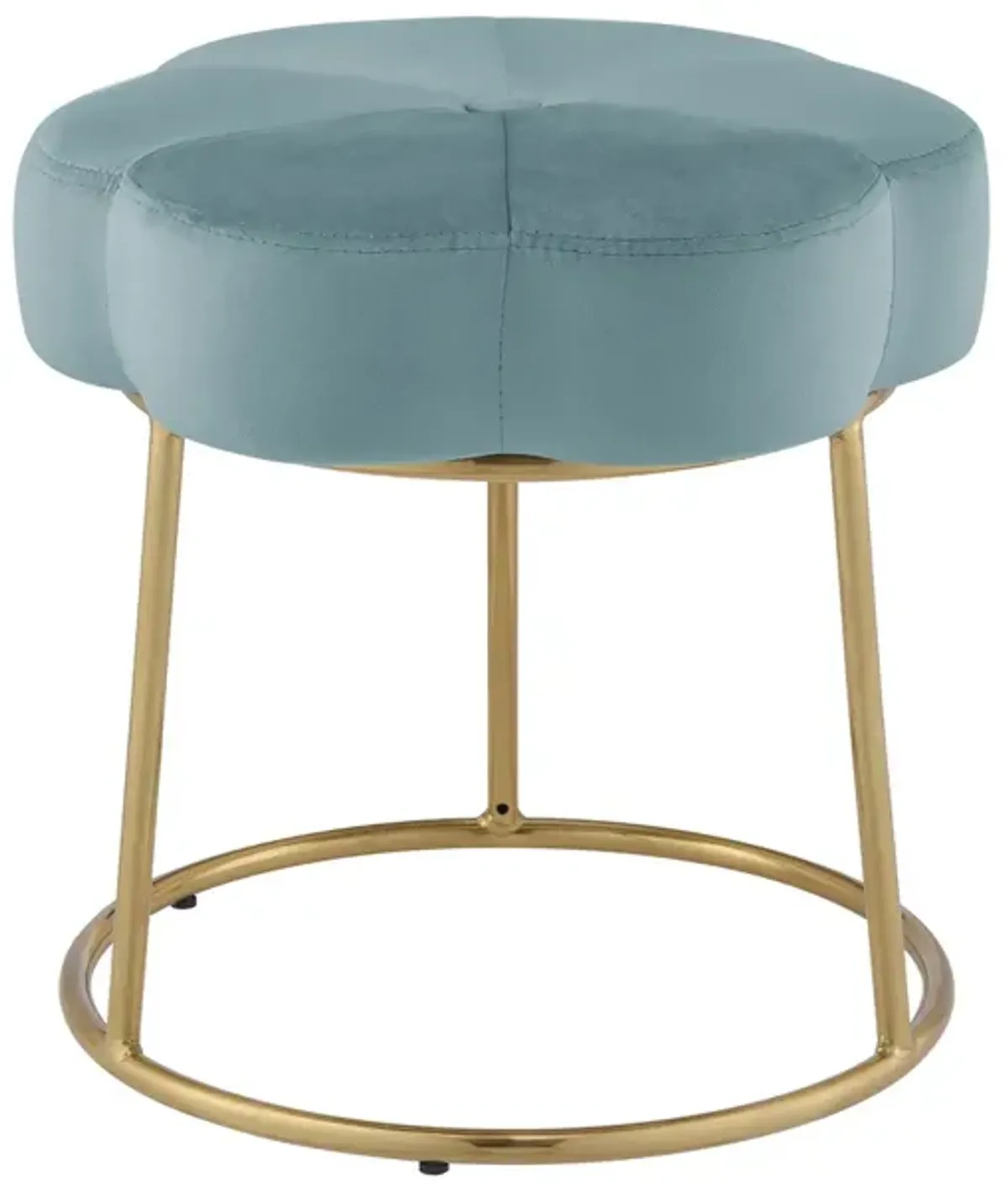 Linon Seraphina Teal Vanity Stool