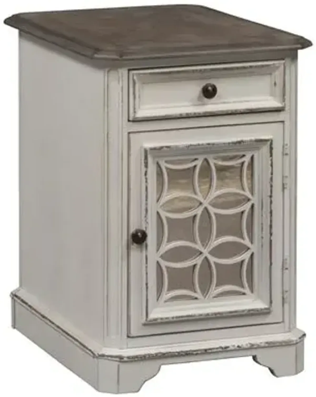 Liberty Furniture Magnolia Manor Antique White Chairside Table