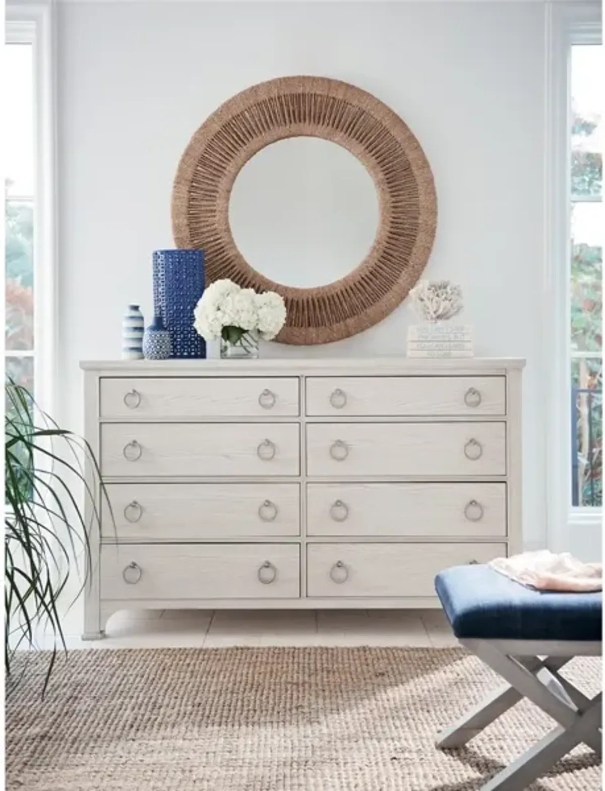 Universal Round Woven Mirror Coastal Living