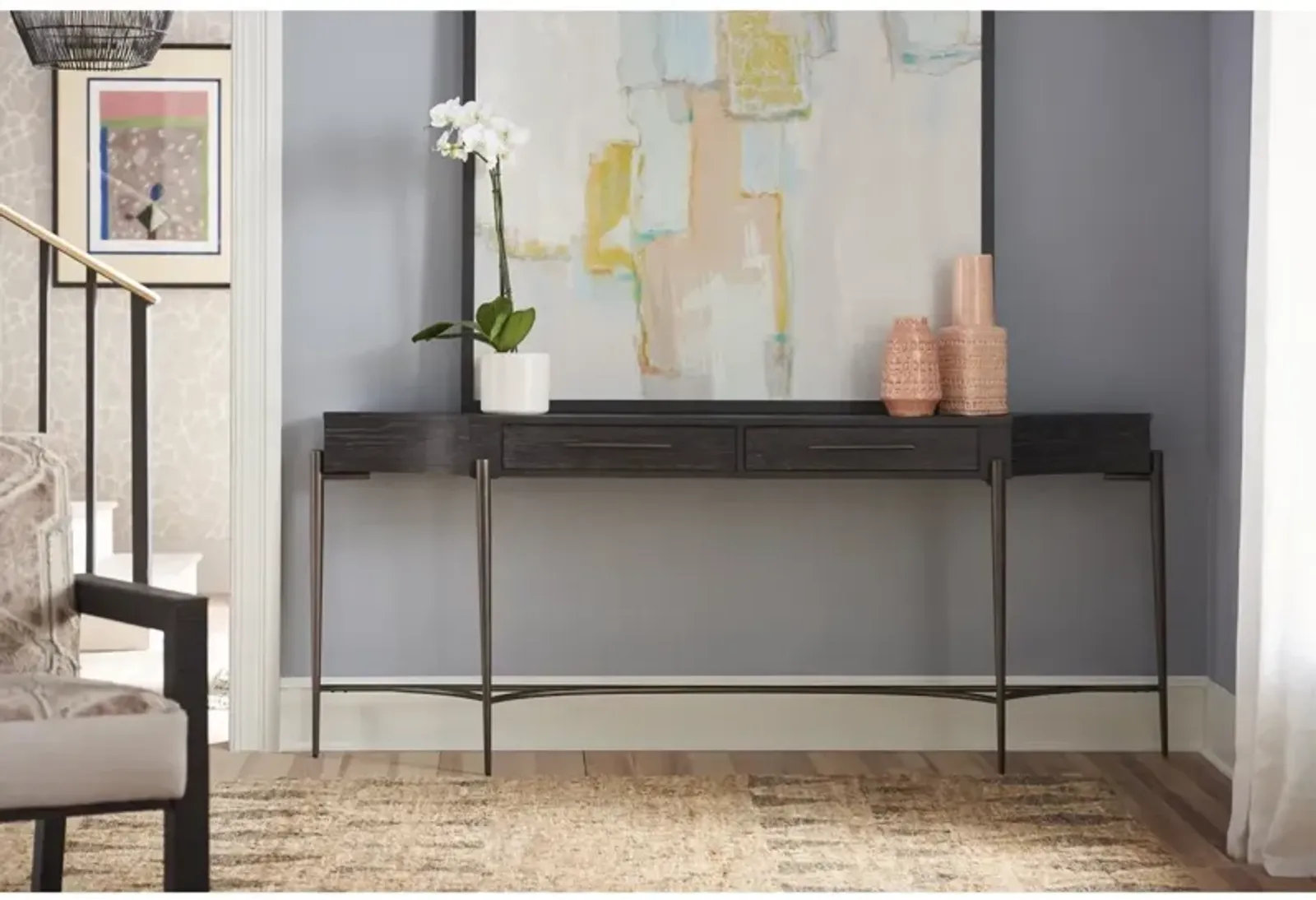 Universal Curated Oslo Onyx Console Table