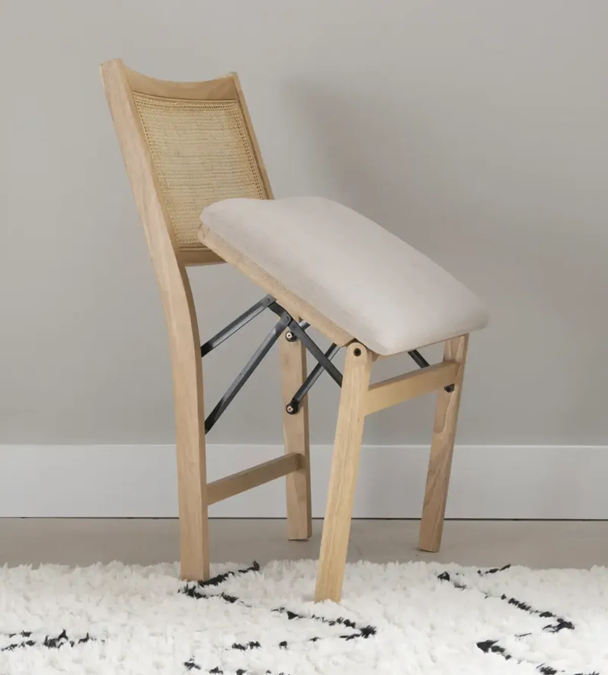 Powell Bina Cane Folding Armless Chair