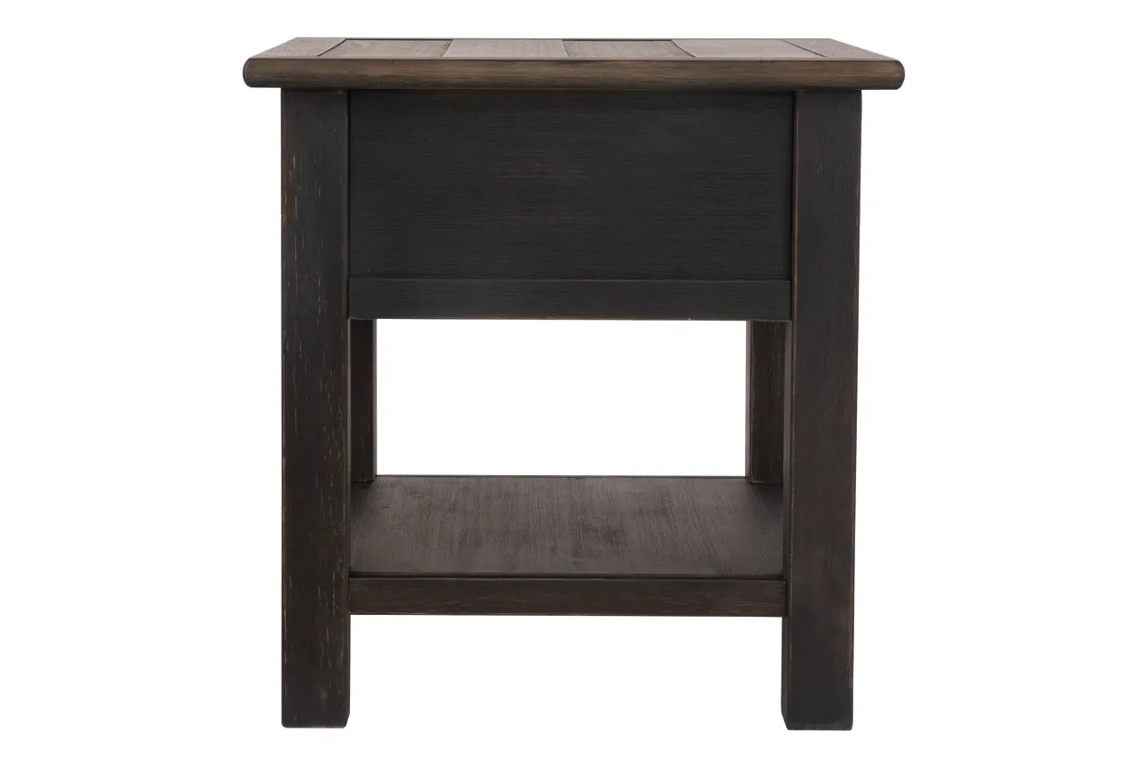 TYLER CREEK END TABLE GRAYISH BROWN/BLACK SIGNATURE DESIGN