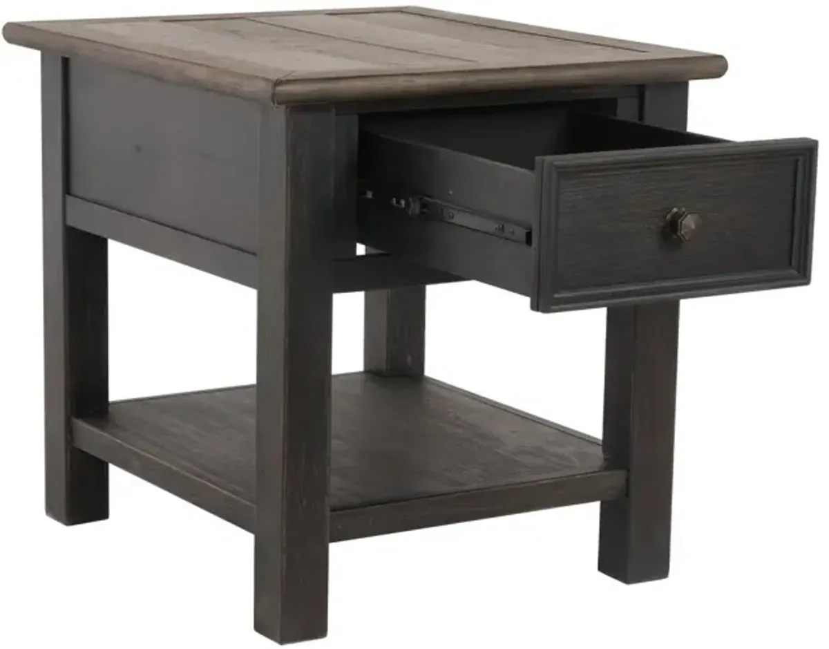 Ashley Tyler Creek Grayish Brown/Black End Table