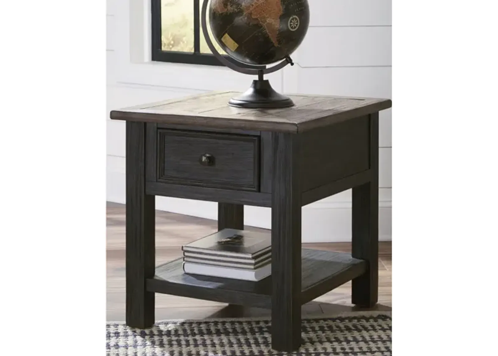 Ashley Tyler Creek Grayish Brown/Black End Table