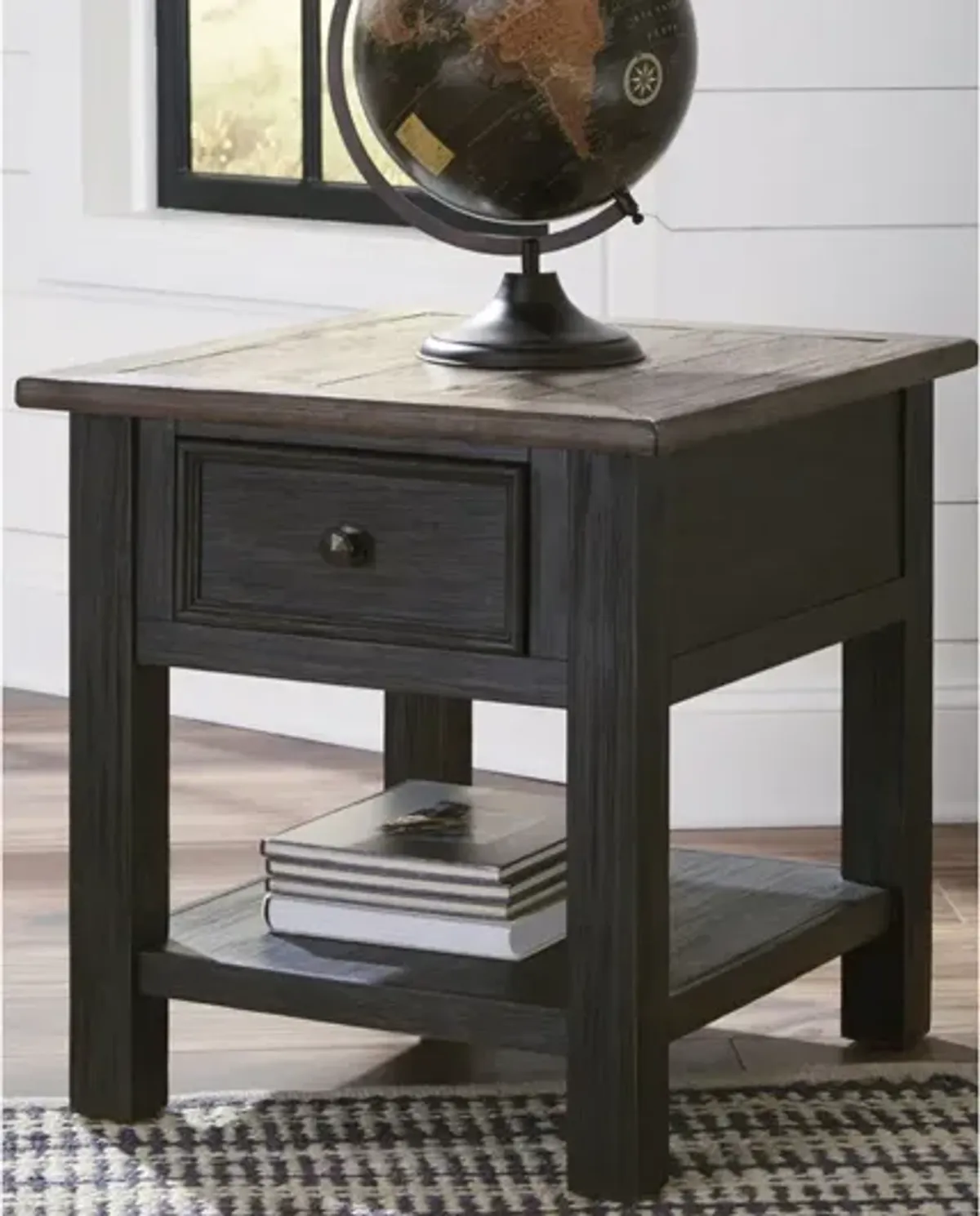 Ashley Tyler Creek Grayish Brown/Black End Table