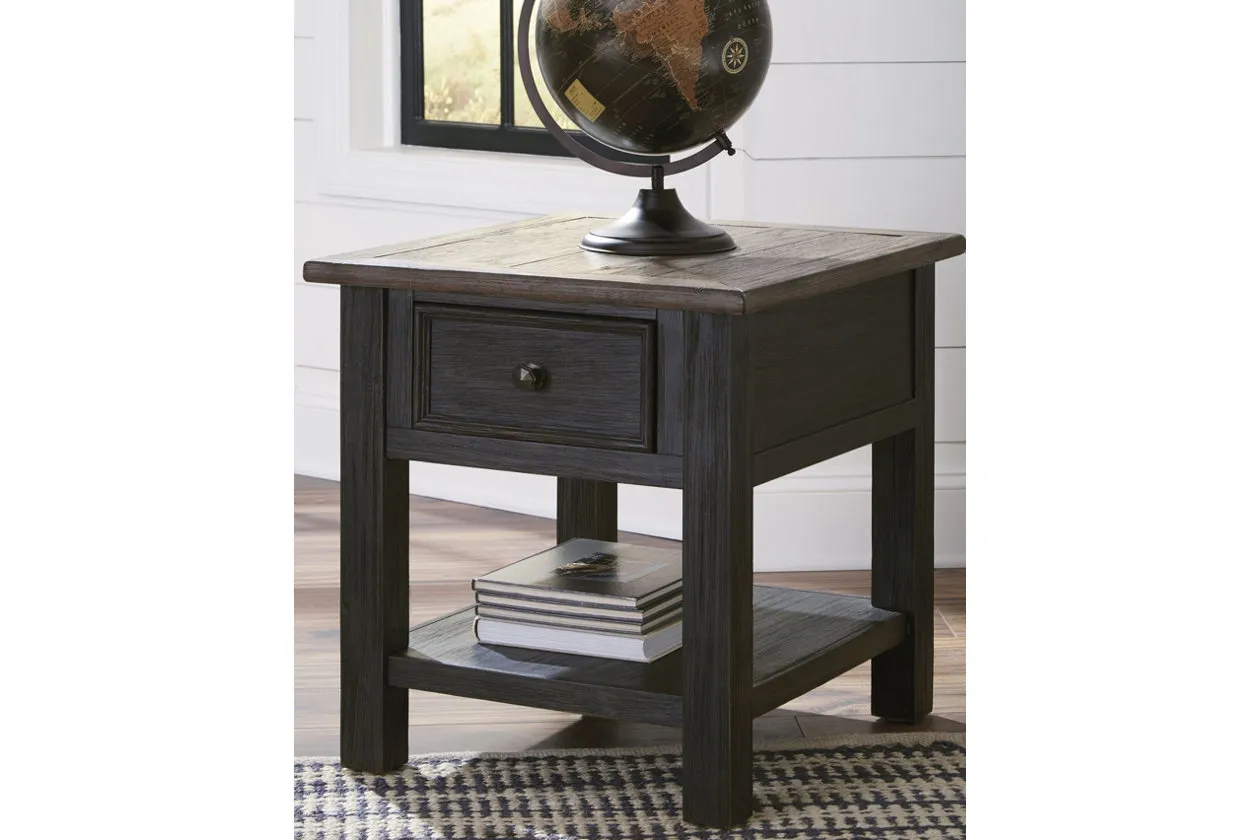 TYLER CREEK END TABLE GRAYISH BROWN/BLACK SIGNATURE DESIGN