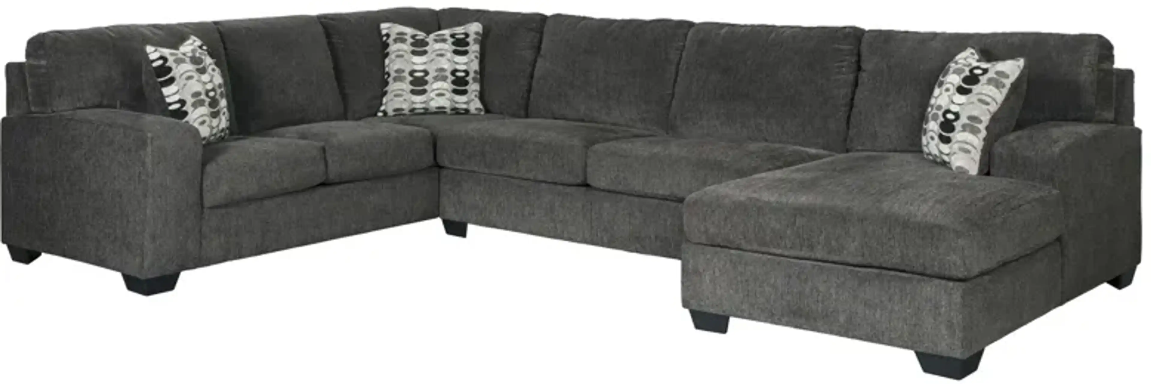 Ballinasloe 3 Piece Sectional With Chaise Smoke Signature Design ...