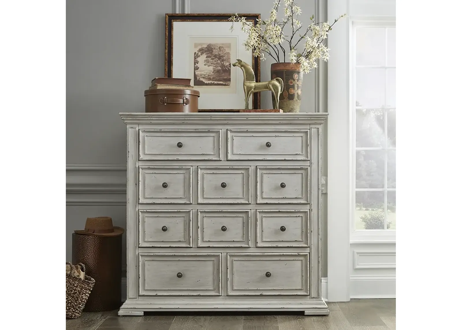 Liberty Furniture Big Valley Whitestone 10-Drawer Chesser