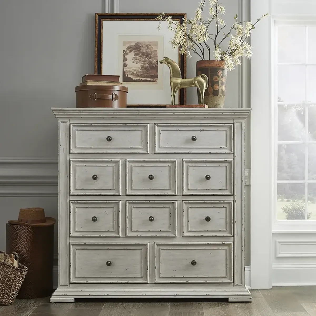 Liberty Furniture Big Valley Whitestone 10-Drawer Chesser