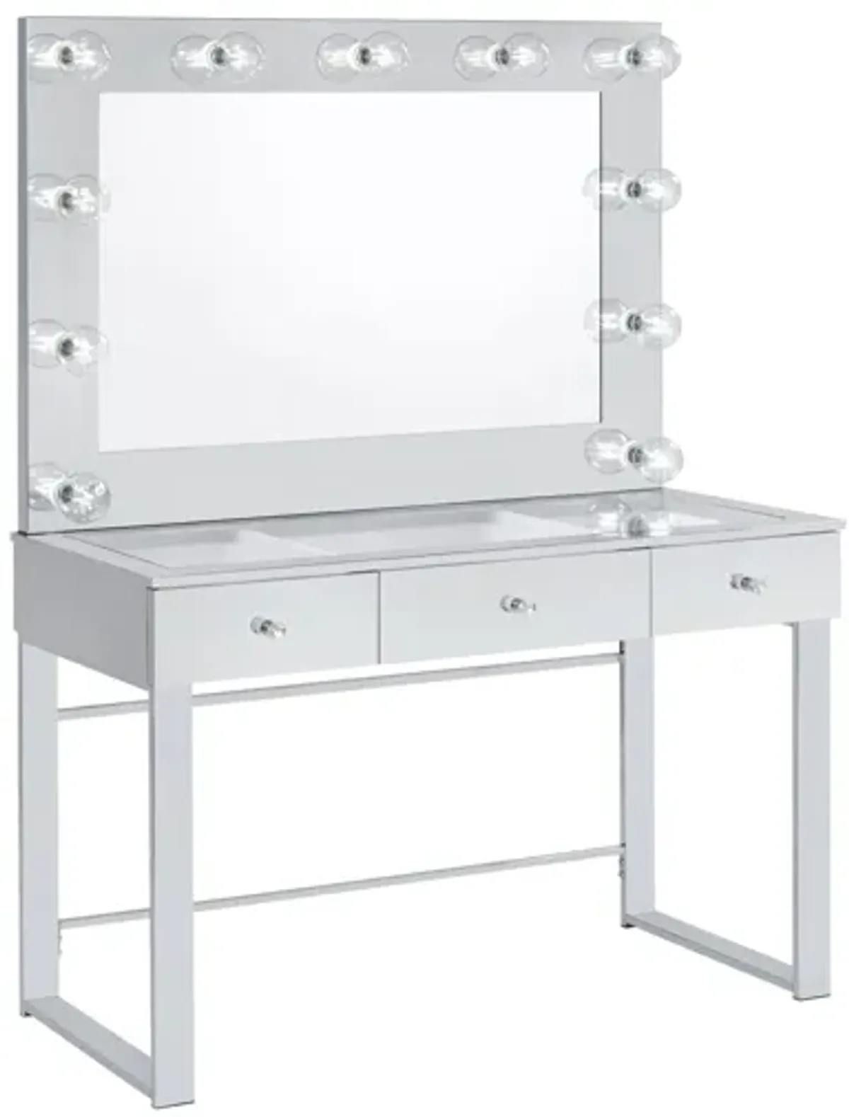 Coaster Umbridge 3-Drawer Vanity Set with Lighting Chrome & White