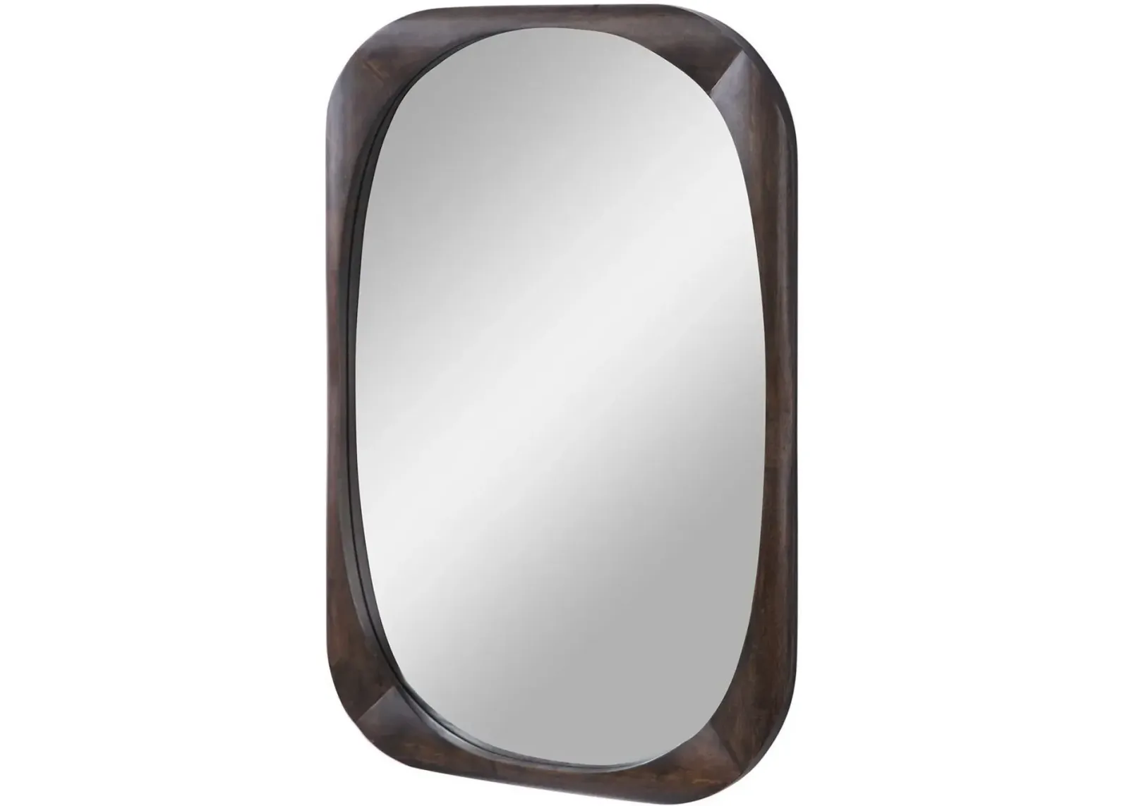 Uttermost Sheldon Dark Walnut Mid-Century Mirror