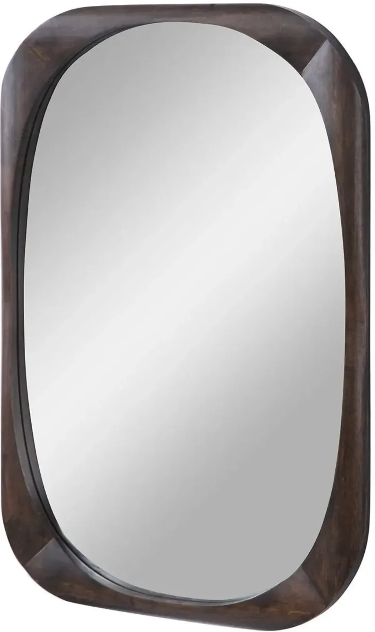 Uttermost Sheldon Dark Walnut Mid-Century Mirror