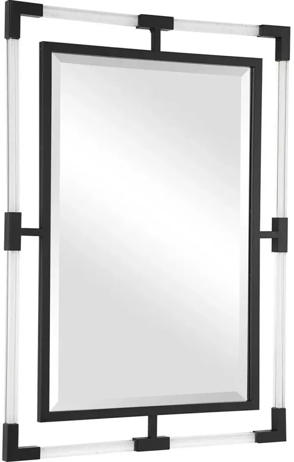 Uttermost Balkan Matte Black Iron Mirror