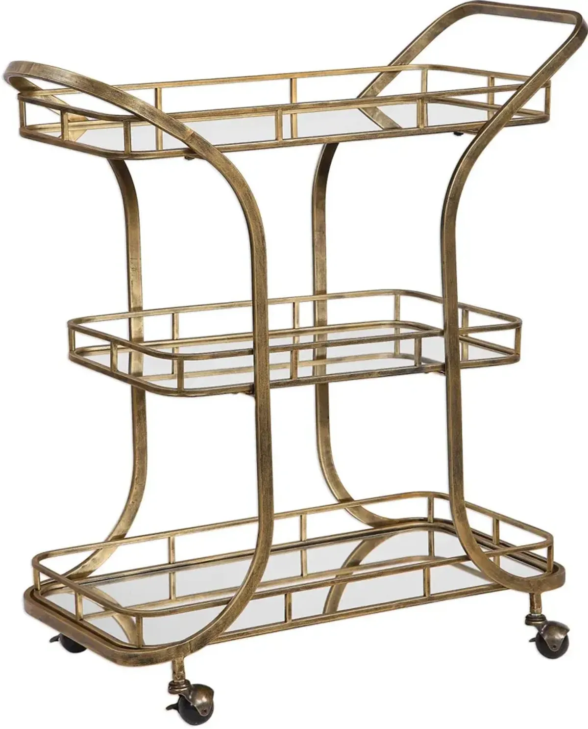 Uttermost Stassi Gold Bar Serving Cart