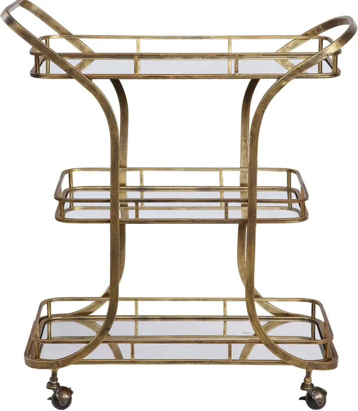 Uttermost Stassi Gold Bar Serving Cart