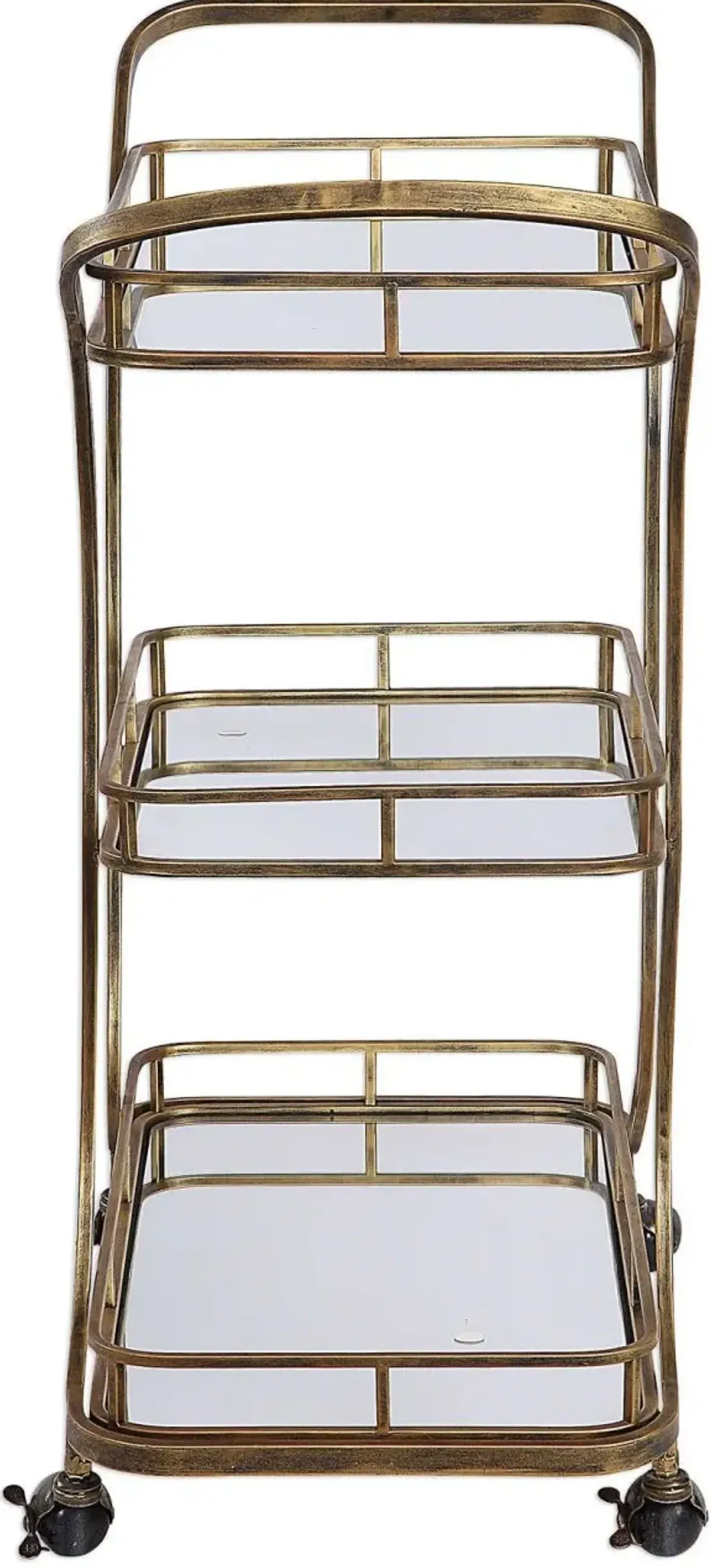 Uttermost Stassi Gold Bar Serving Cart