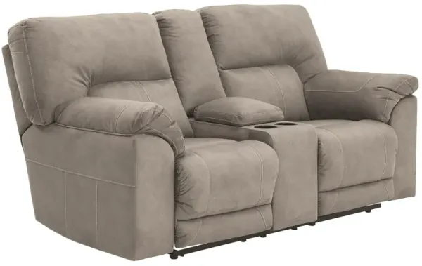 CAVALCADE RECLINING LOVESEAT WITH CONSOLE SLATE BENCHCRAFT