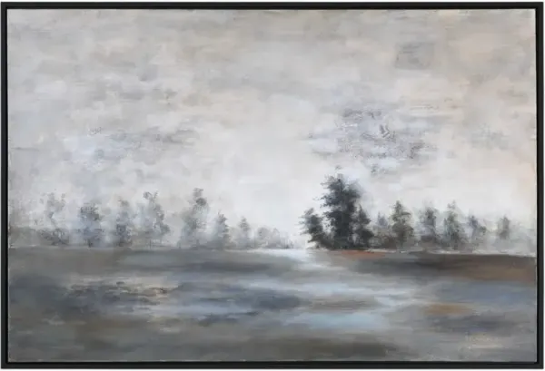 Uttermost Evening Mist Gray Landscape Wall Art
