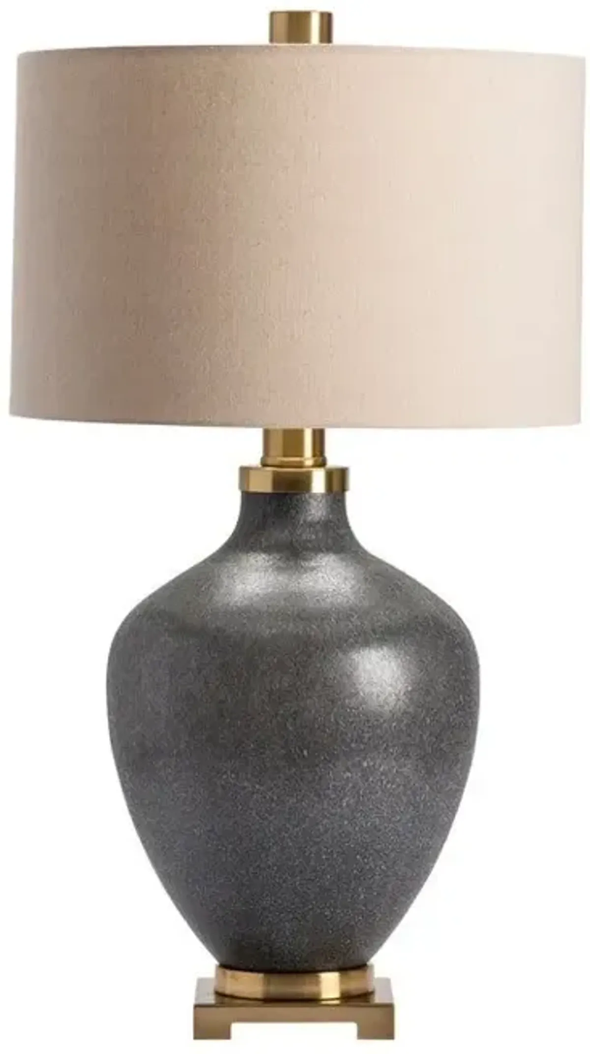 Crestview Liam Black Glass Table Lamp