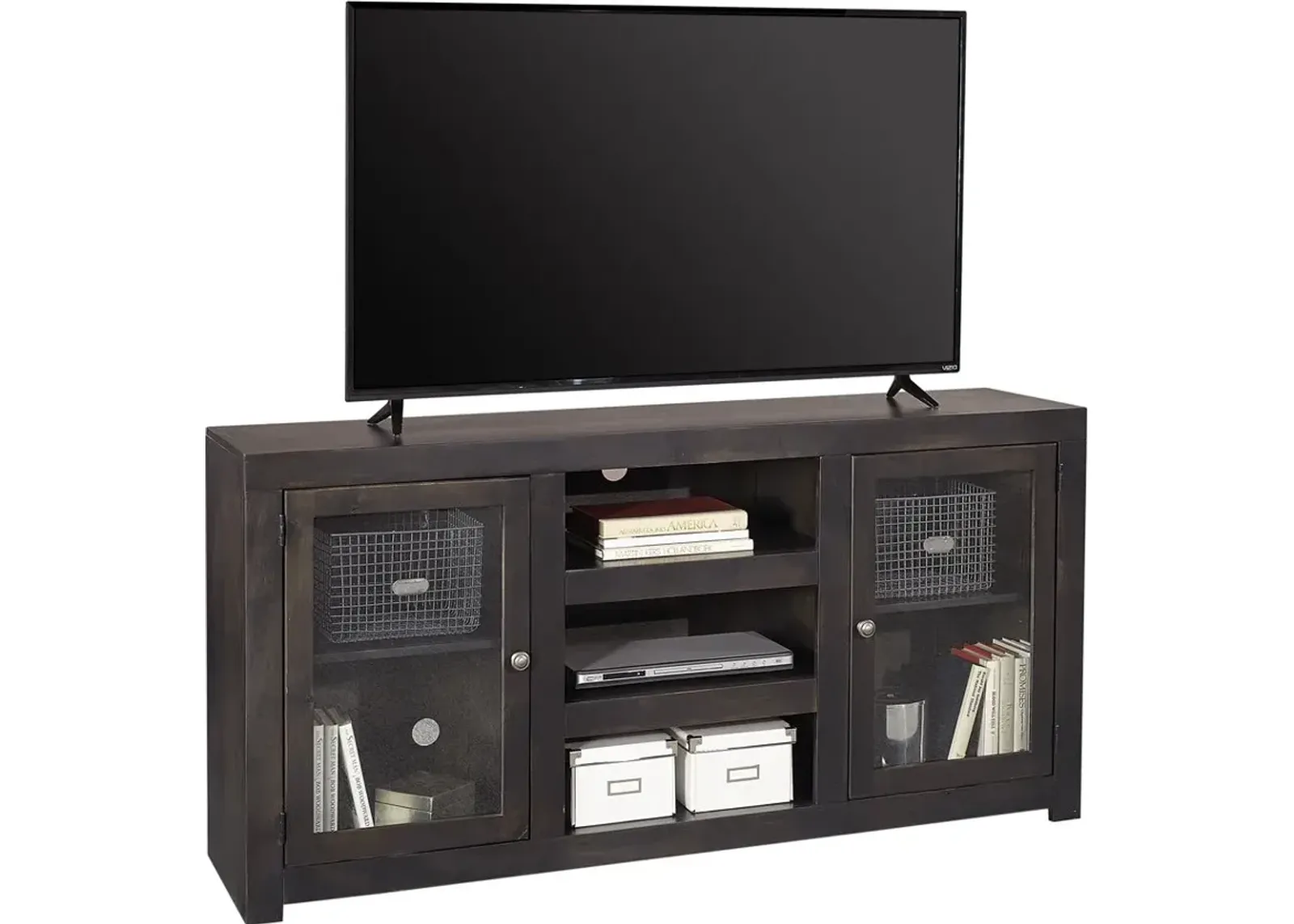 Aspenhome Avery Loft Limestone 65 Inch Media TV Stand Console