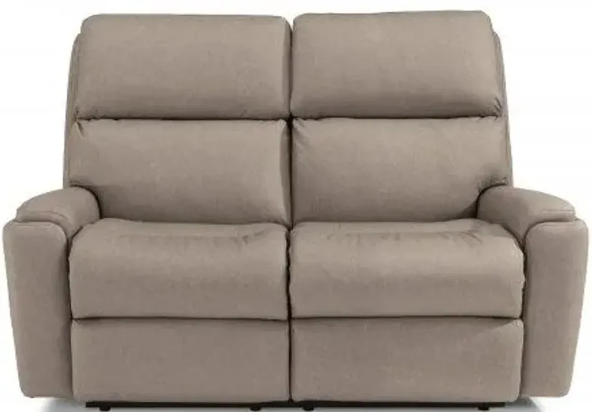 Flexsteel Rio Gray Flint Power Reclining Loveseat